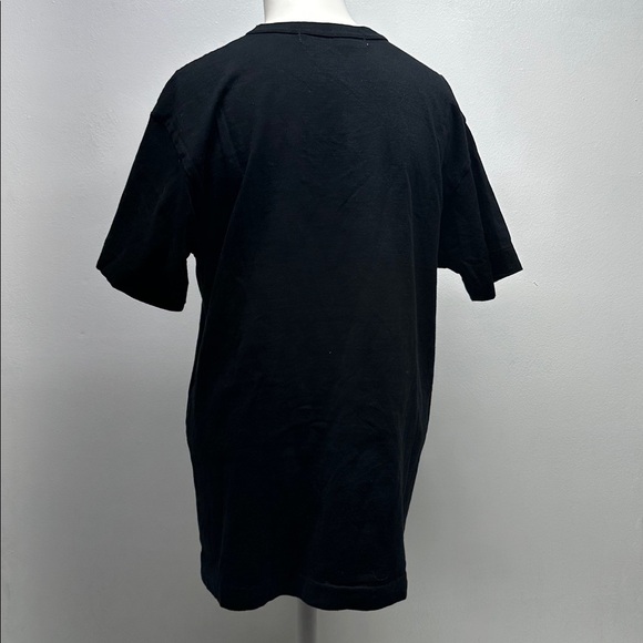 Comme des Garcons Play T-Shirt Tee Shirt Short Sleeve Cotton Solid Black Large - Picture 6 of 10
